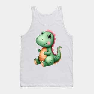 Cute Crocodile Watercolor paint Tank Top